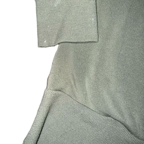 ATHLETA Purana Olive Green V-Neck Wrap Sweatshirt Size Small - Picture 8 of 8